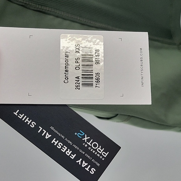 Olive Green Women's Scrub Top - Picture 14 of 16